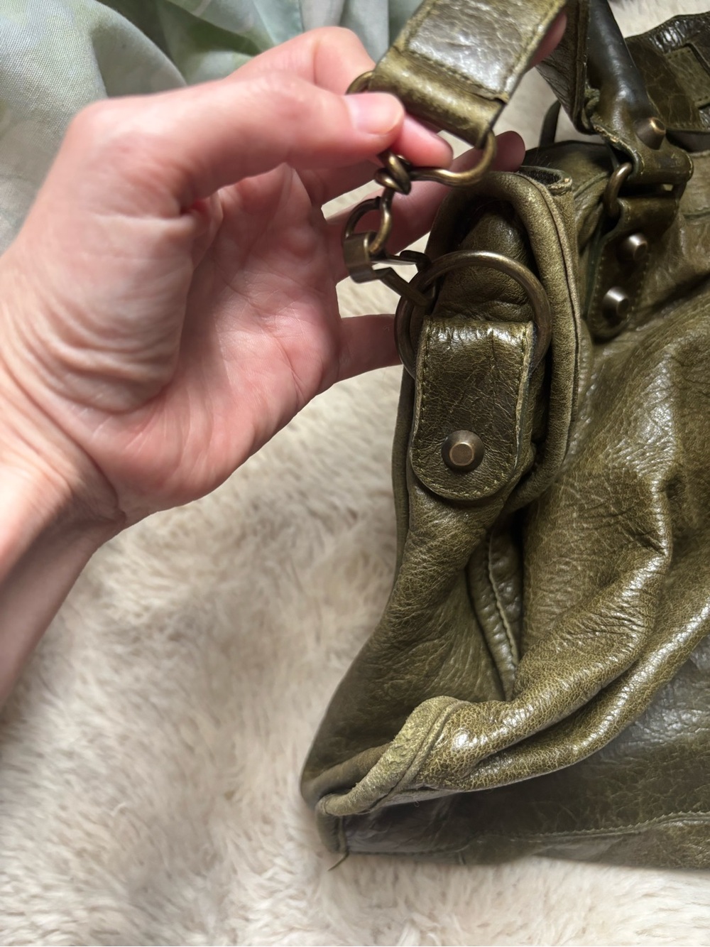 Balenciaga vintage Olive Green Classic City Bag - Picture 8 of 12